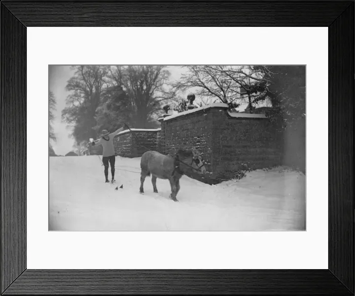 Framed Print : Skiing By Pony Framed Print : Skiing By Pony