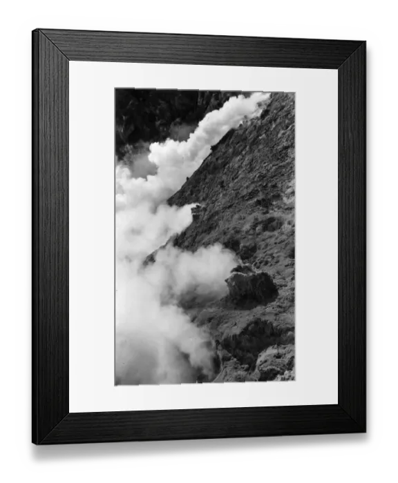 Framed Print : Volcano. circa 1960: Smoke escapes from a volcano Framed Print : Volcano. circa 1960: Smoke escapes from a volcano