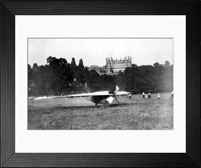 Framed Print : Take Off. 18th August 1908: The Bellamy aeroplane at full throttle trying Framed Print : Take Off. 18th August 1908: The Bellamy aeroplane at full throttle trying