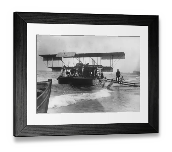 Framed Print : Aeroplane On Barge Framed Print : Aeroplane On Barge