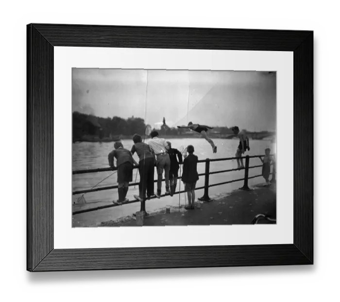 Framed Print : Boys Diving Framed Print : Boys Diving