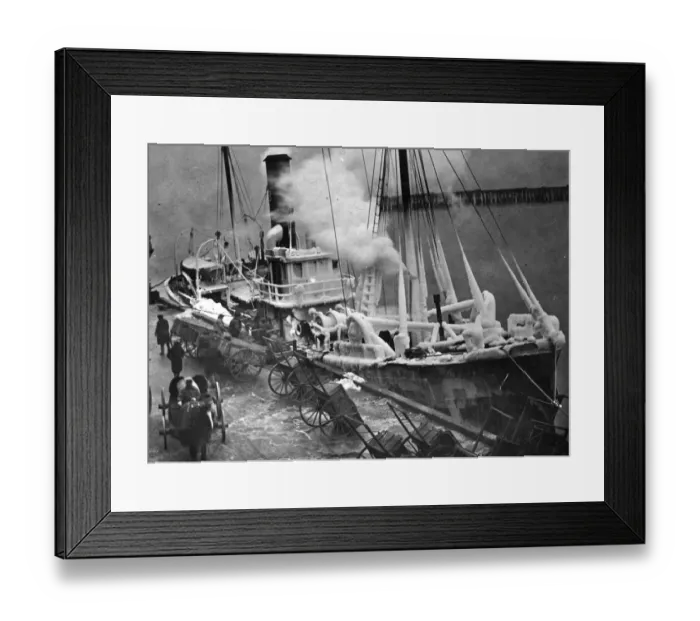 Framed Print : Ice Clad Boat Framed Print : Ice Clad Boat