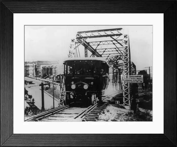 Framed Print : Car On Tracks Framed Print : Car On Tracks