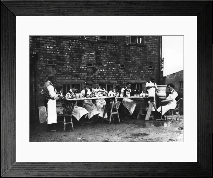 Framed Print : Pottery Workers Framed Print : Pottery Workers