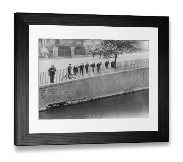 Framed Print : Canal Railings Framed Print : Canal Railings