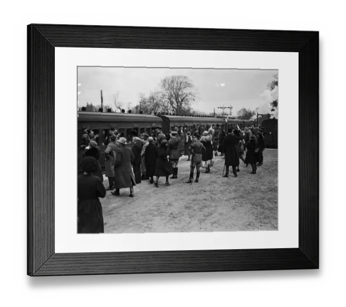 Framed Print : Troops Leave Windsor