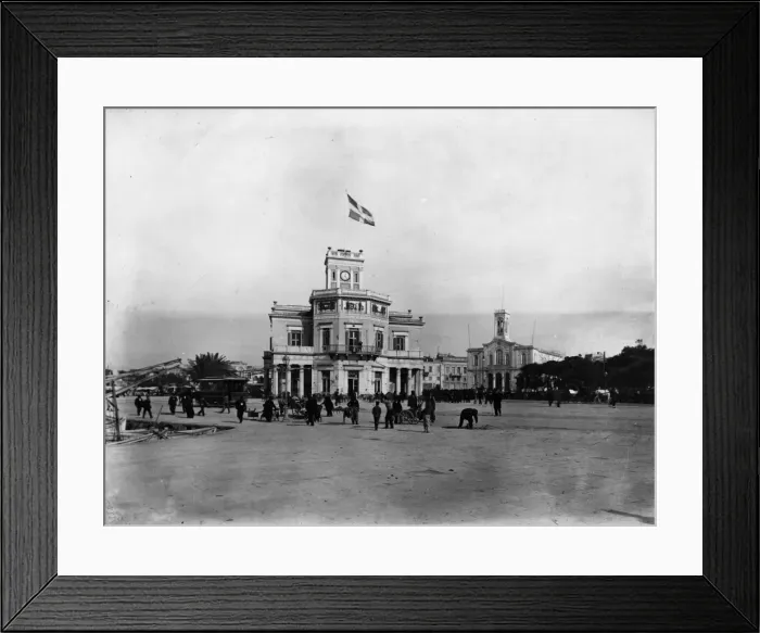 Framed Print : Piraeus. 1909: The Hag Trikdaf restaurant at Piraeus, Greece Framed Print : Piraeus. 1909: The Hag Trikdaf restaurant at Piraeus, Greece