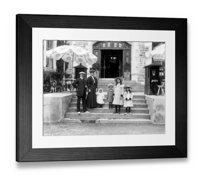 Framed Print : Js Hotel. Prosperous Victorian and Edwardian holidaymakers flock to the Framed Print : Js Hotel. Prosperous Victorian and Edwardian holidaymakers flock to the