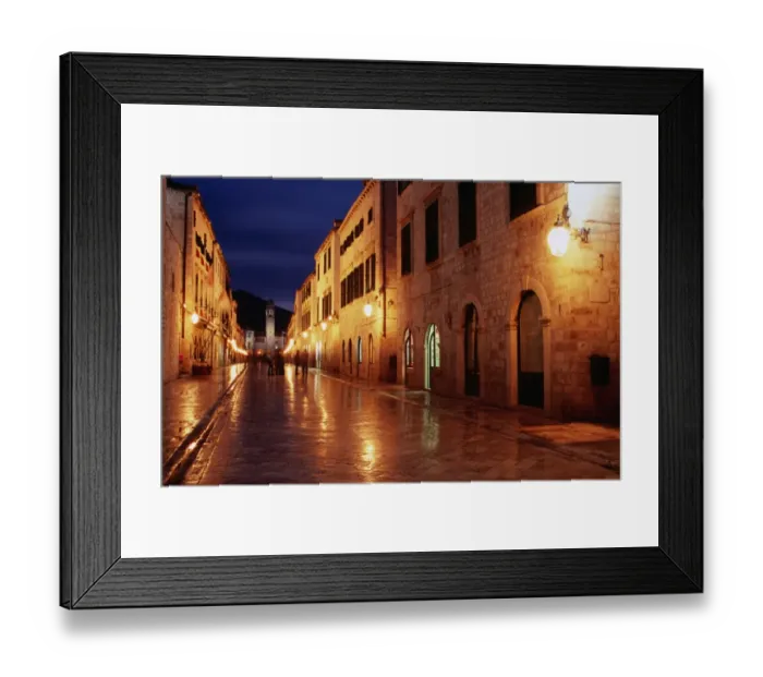 Framed Print : Placa at twilight, Dubrovnik, Croatia Framed Print : Placa at twilight, Dubrovnik, Croatia