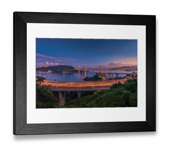 Framed Print : Tin Kau bridge, Hong Kong