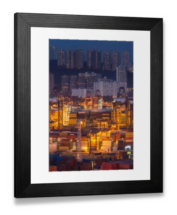 Framed Print : Industrial area at Stonecutter island, Hong Kong Framed Print : Industrial area at Stonecutter island, Hong Kong