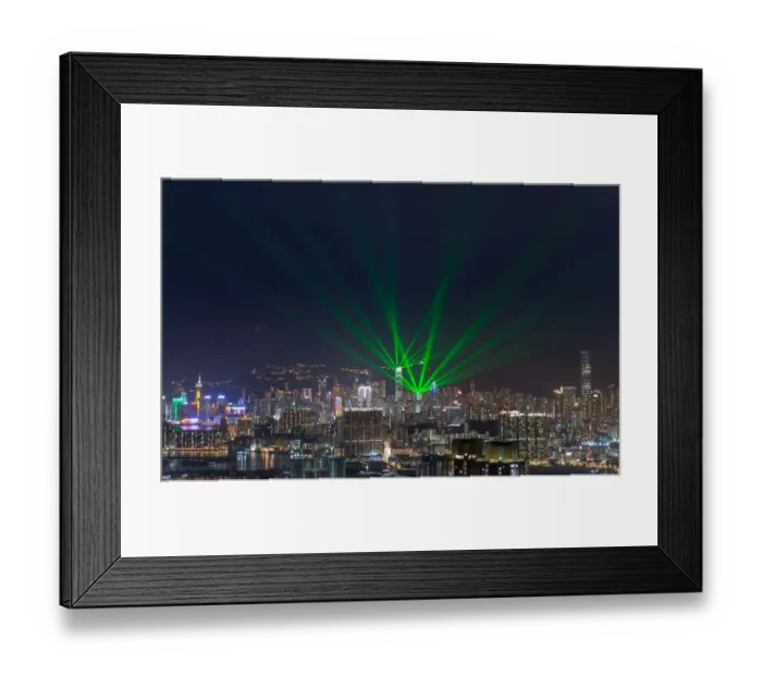 Framed Print : Symphony of Light in Hong Kong from Kowloon side Framed Print : Symphony of Light in Hong Kong from Kowloon side
