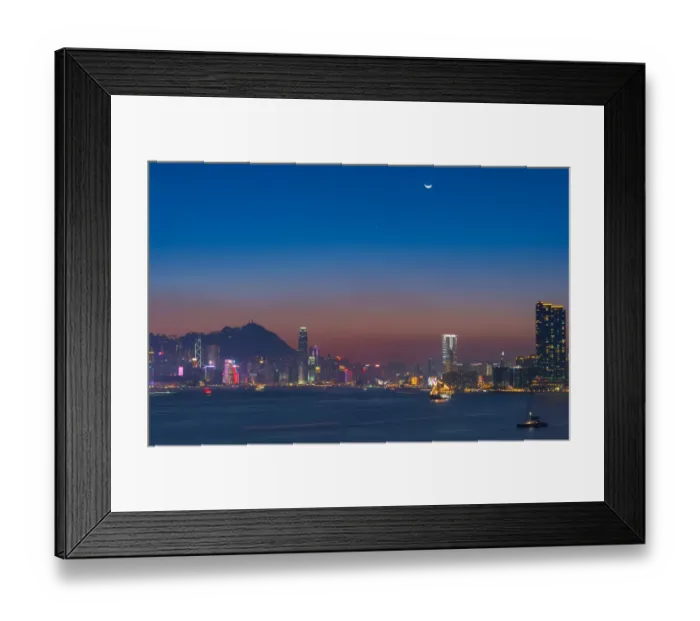 Framed Print : Hong Kong skyline at night from the East side of Kowloon Framed Print : Hong Kong skyline at night from the East side of Kowloon