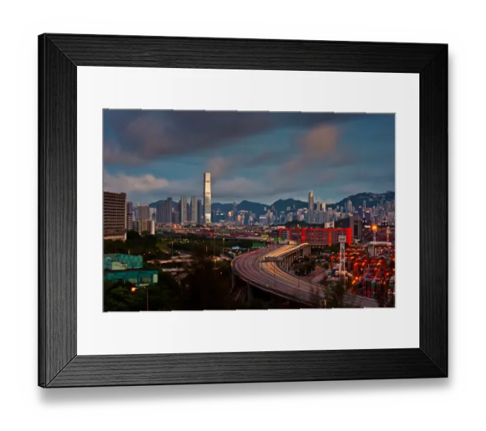 Framed Print : Highway towards Hong Kong city Framed Print : Highway towards Hong Kong city