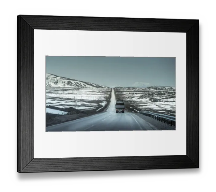 Framed Print : road pass through landscape of Lava field in East Turkey Framed Print : road pass through landscape of Lava field in East Turkey