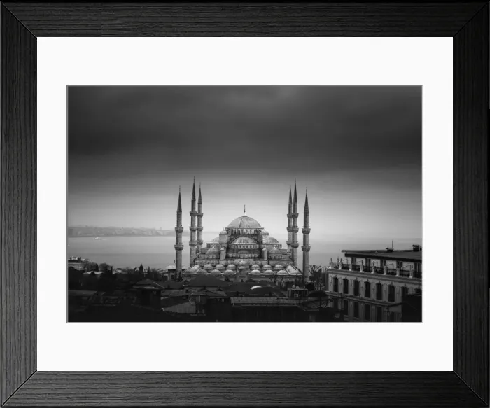 Framed Print : Blue mosque in Black and white Framed Print : Blue mosque in Black and white