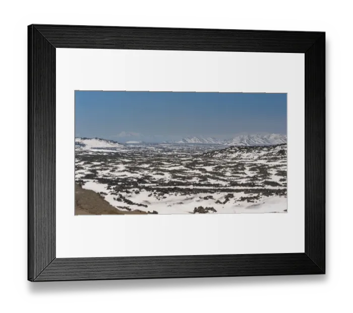 Framed Print : landscape of Lava field covered with snow in East Turkey Framed Print : landscape of Lava field covered with snow in East Turkey