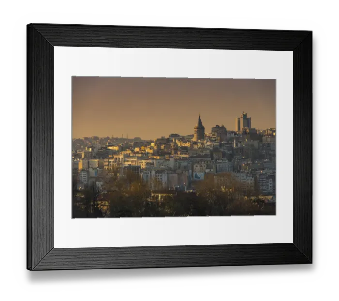 Framed Print : Istanbul city with Galata tower from distance Framed Print : Istanbul city with Galata tower from distance