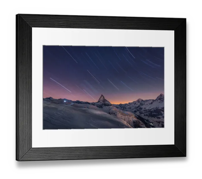 Framed Print : Matterhorn with startrail Framed Print : Matterhorn with startrail