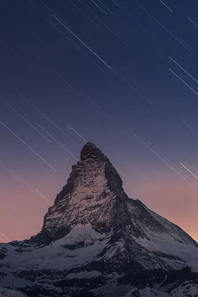 Matterhorn with stars
