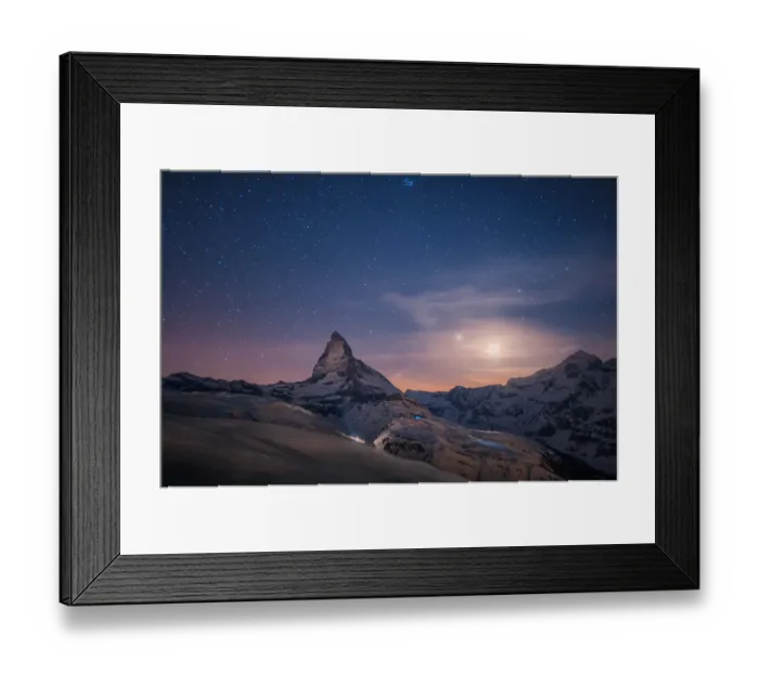 Framed Print : Matterhorn with stars Framed Print : Matterhorn with stars