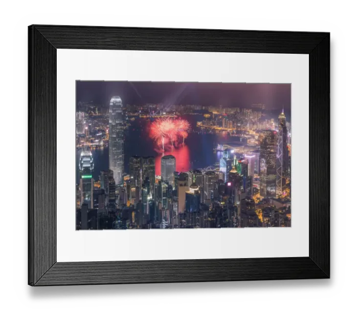 Framed Print : Hong Kong Chinese new year fireworks 2016 Framed Print : Hong Kong Chinese new year fireworks 2016