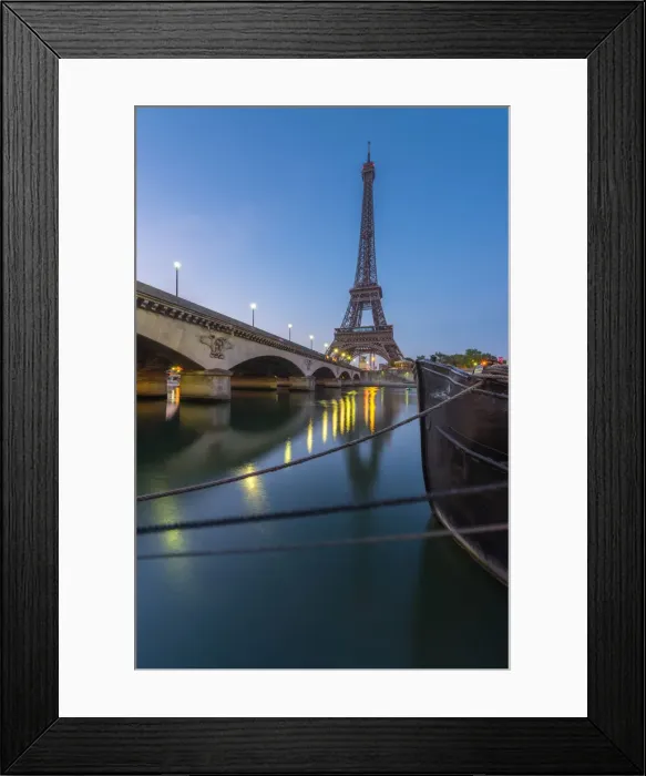 Framed Print : Eiffel tower from Seine river Framed Print : Eiffel tower from Seine river