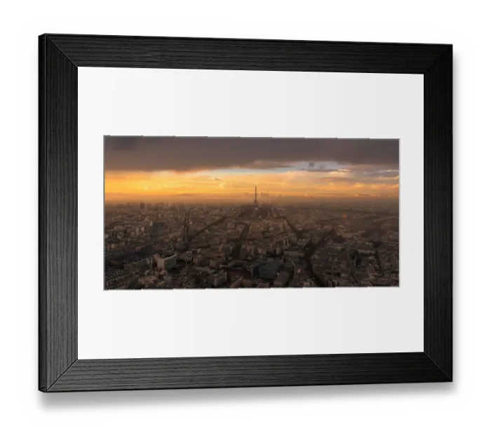 Framed Print : Paris cityscape at sunset Framed Print : Paris cityscape at sunset