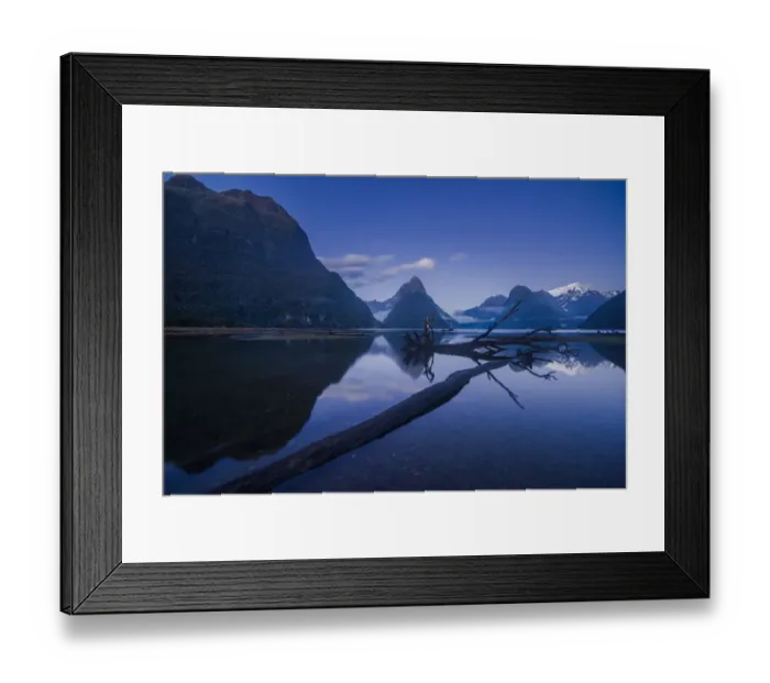 Framed Print : night scene of Milford Sound, New Zealand