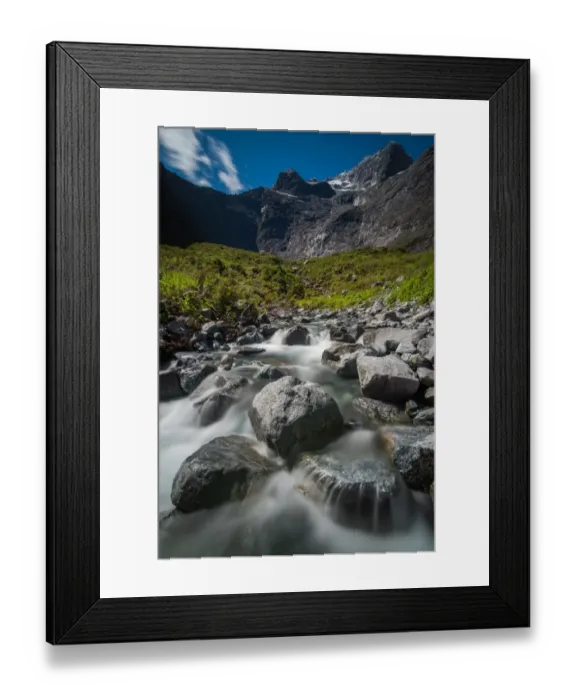 Framed Print : anonymous water fall at Fiordland national park
