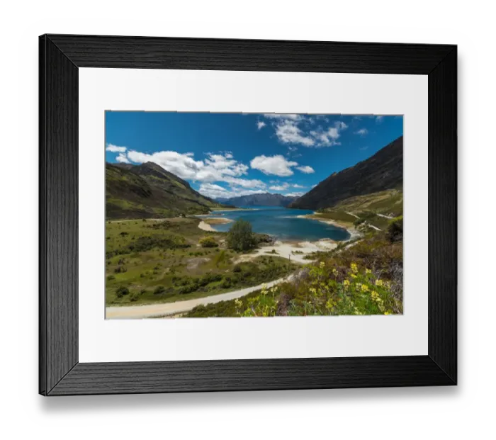 Framed Print : landscape of Lake Hawea Framed Print : landscape of Lake Hawea