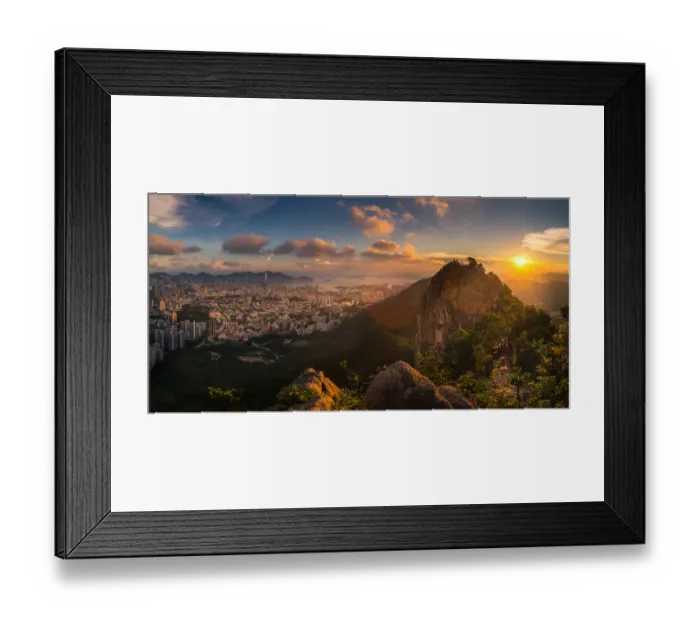 Framed Print : Hong Kong city from Lion Rock mountain Framed Print : Hong Kong city from Lion Rock mountain
