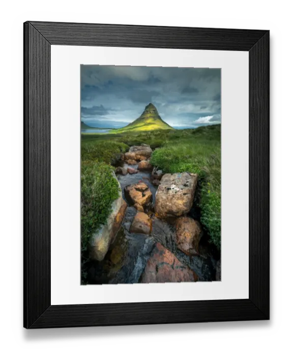 Framed Print : Kirkjufell with creek foreground Framed Print : Kirkjufell with creek foreground