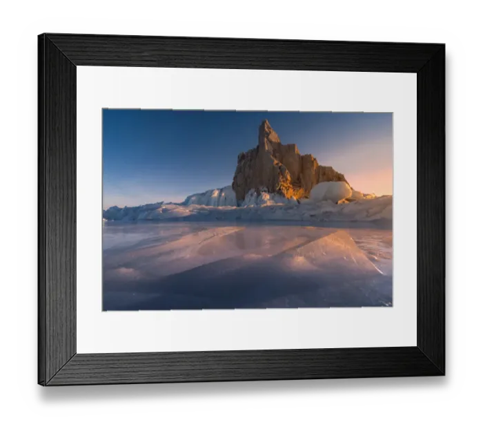 Framed Print : Interesting rock island over Baikal lake Framed Print : Interesting rock island over Baikal lake