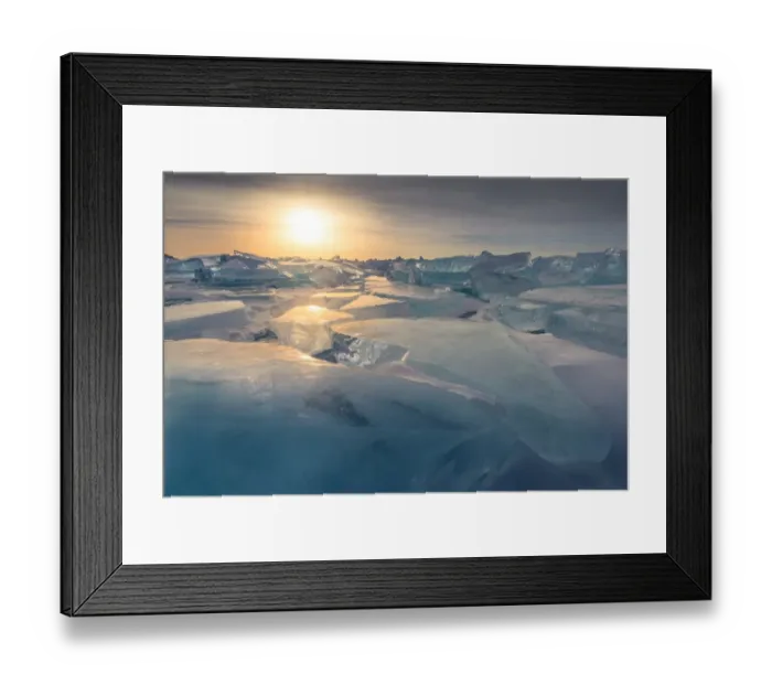 Framed Print : Iceberg formation on frozen lake Framed Print : Iceberg formation on frozen lake