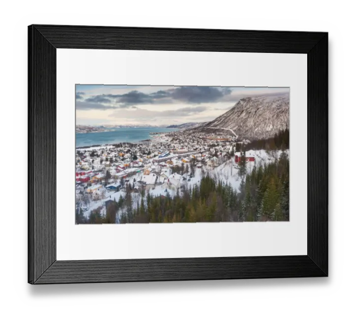 Framed Print : High angle view of Tromso city Framed Print : High angle view of Tromso city