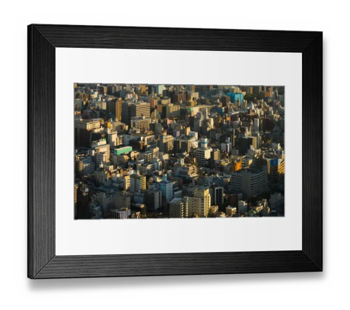 Framed Print : density of buildings in Tokyo Framed Print : density of buildings in Tokyo
