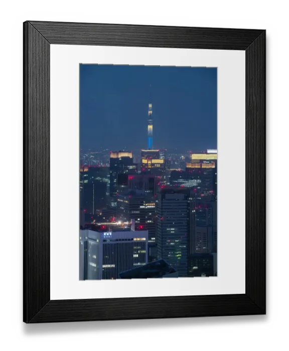 Framed Print : Tokyo skytree at night from Roppongi hill Framed Print : Tokyo skytree at night from Roppongi hill