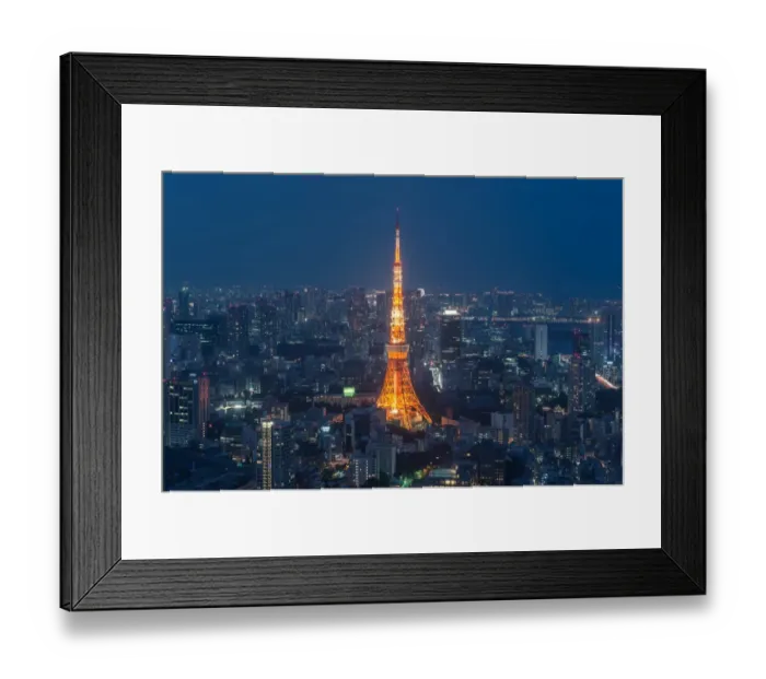 Framed Print : Tokyo tower at night from Roppongi hill Framed Print : Tokyo tower at night from Roppongi hill