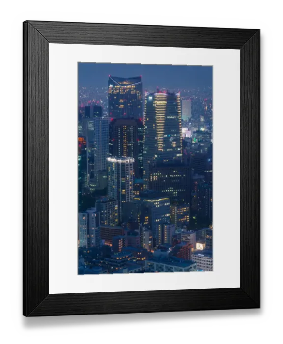 Framed Print : Tokyo metropolis at night from Roppongi hill Framed Print : Tokyo metropolis at night from Roppongi hill