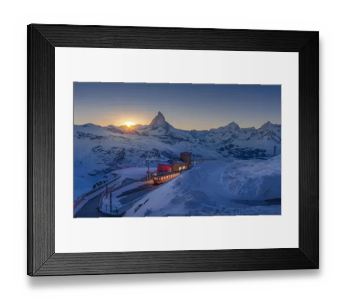 Framed Print : Beautiful sunset at Gornergrat Framed Print : Beautiful sunset at Gornergrat
