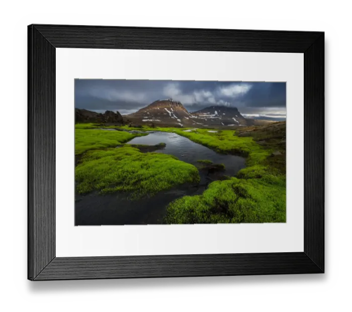 Framed Print : West Fjords highland landscape