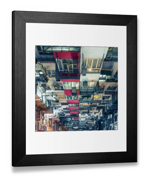 Framed Print : Old Hong Kong residential block Framed Print : Old Hong Kong residential block