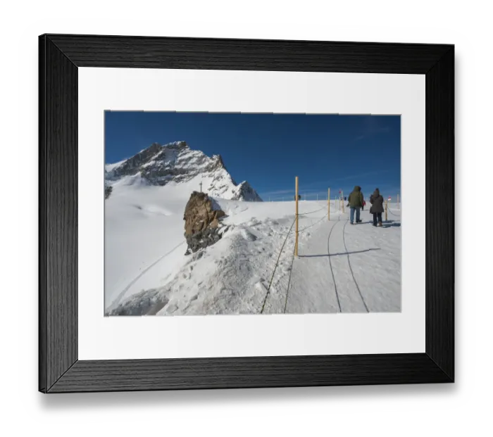 Framed Print : couples walking to the Jungfrau viewpoint Framed Print : couples walking to the Jungfrau viewpoint