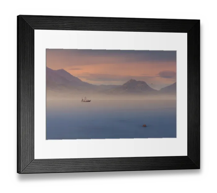 Framed Print : Kaikoura sea in pastal color