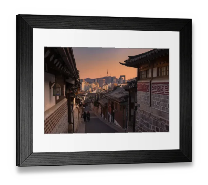 Framed Print : Bukchon hanok village street Framed Print : Bukchon hanok village street