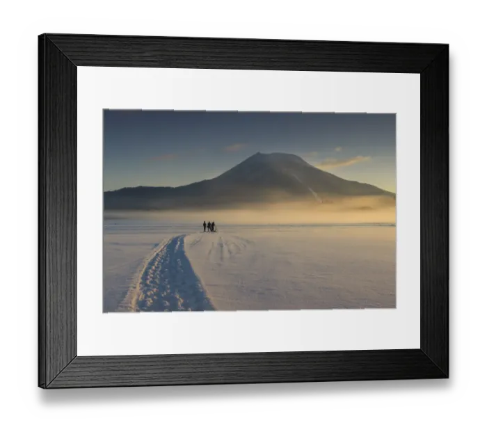 Framed Print : photographers taking photo of Lake Akan winter landscape Framed Print : photographers taking photo of Lake Akan winter landscape