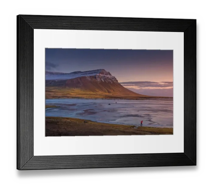 Framed Print : West fjord shore line landscape at sunset Framed Print : West fjord shore line landscape at sunset