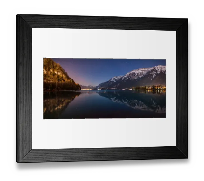 Framed Print : Interlaken lake with stars and reflection Framed Print : Interlaken lake with stars and reflection