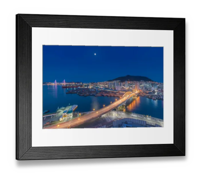 Framed Print : Busan city at night